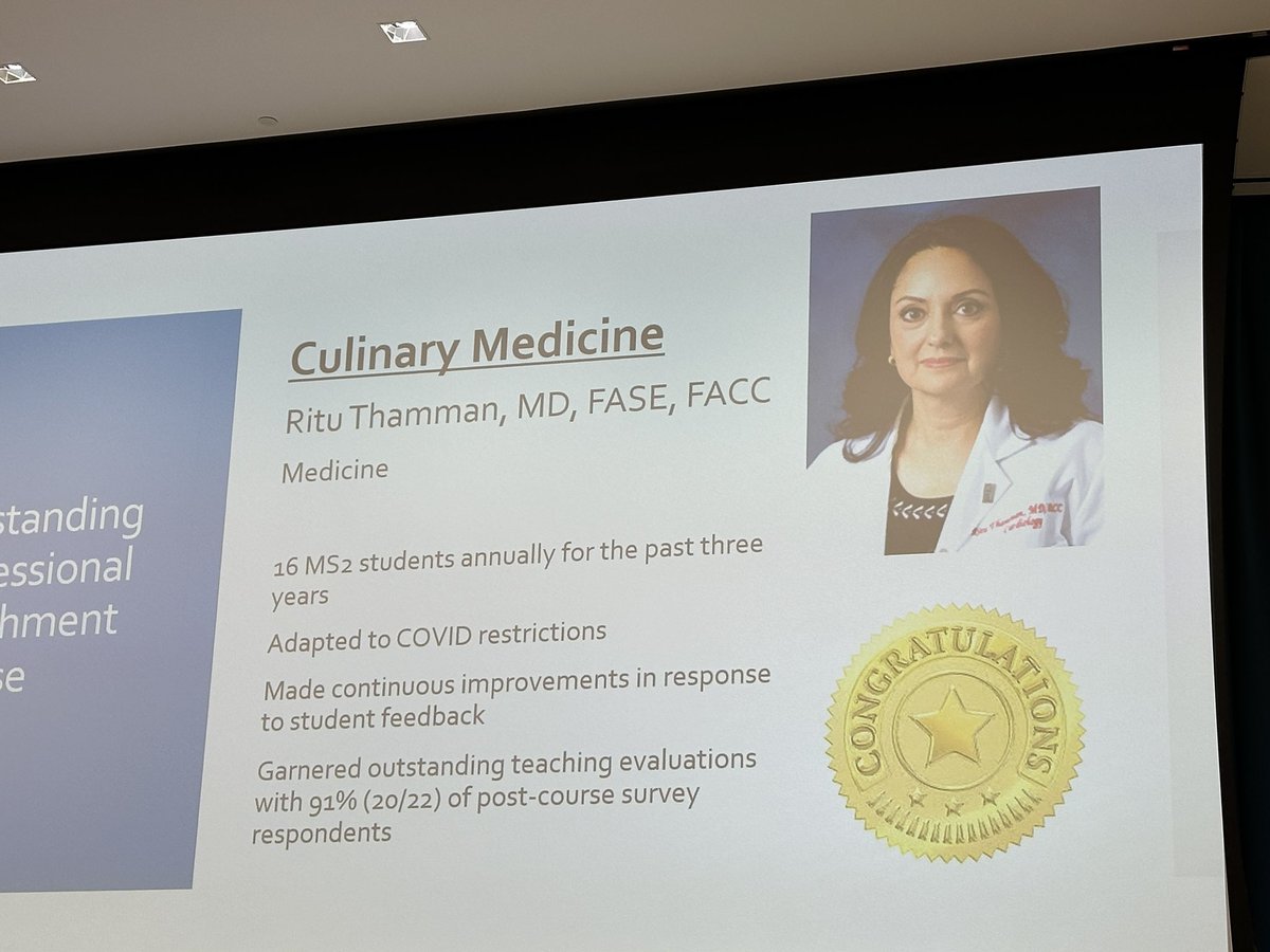 arwmd's tweet photo. Congratulations to @iamritu for a remarkable award from @PittHealthSci @PittCardiology for her award in culinary medicine 👍. So proud of you and well deserved. 

Such good work and important for student education (and health).  🥰

#sherocks https://t.co/KxsWOM2ZzQ