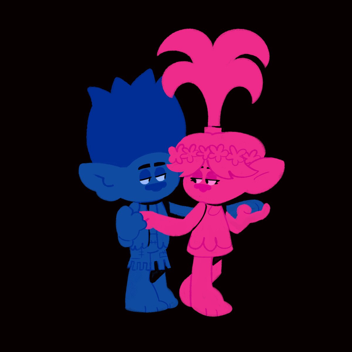 insomnijacq's tweet photo. theyre literally tv girl #BROPPY #TVGIRL #trolls #trollsfanart https://t.co/eb2nXg74e3