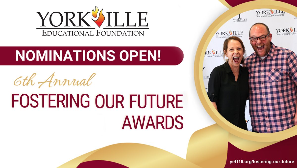 Fostering Our Future Nominations - Now Open! Do you know someone who represents the best of Yorkville CUSD 115? Nominate them by Sunday, February 11, 2024. For more information please visit trst.in/sB11jS