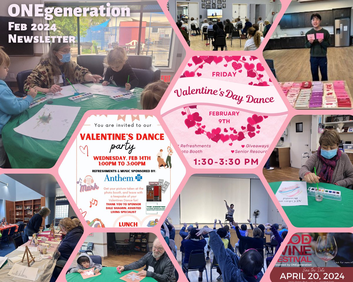 Check out @ONEgenCares Feb. eNewsletter filled w/ info on our programs, activities, and special events like our Senior Centers' Valentine's Day Dances and our Encino Food & Wine Fest 4/20/2024. Big thank you to our sponsor Paul Davis Insurance, Inc. conta.cc/3vYlkyL