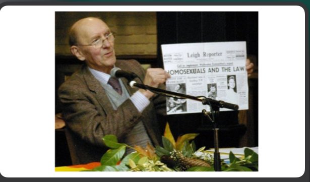 MarrAllies's tweet photo. Our first icon we will be honouring is Allan Horsfall. Allan has been called the grandfather of the gay rights movement, for openly campaigning for lgbt history rights when homosexuality was illegal (1/3) https://t.co/uxPiA9W9wj