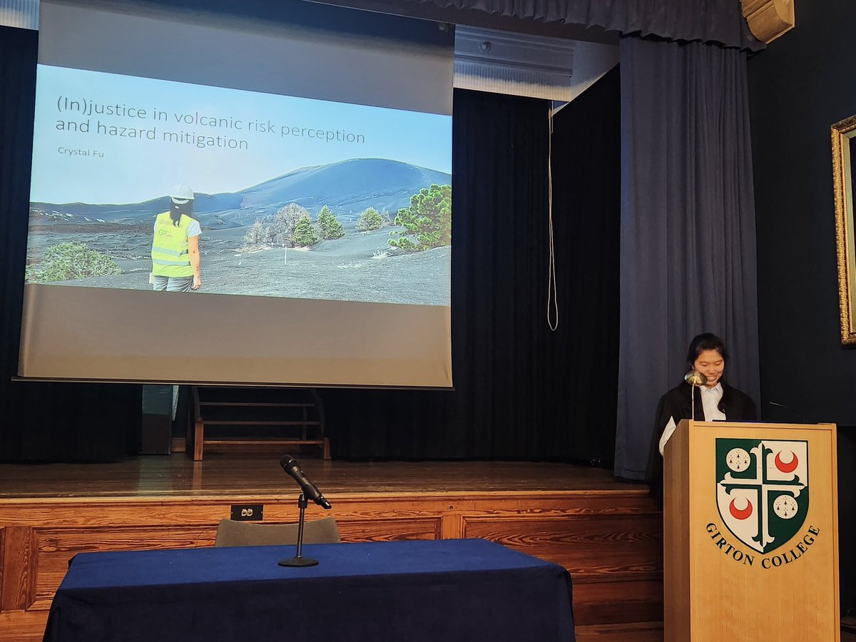 Half a year has passed since my time with <a href="/GeoTenerife/">GeoTenerife</a> but I’m still reflecting on everything I learned in the Canaries. 🇮🇨

Thank you <a href="/GirtonCollege/">Girton College, Cambridge University</a> for the chance to share some of these lessons on volcano readiness as stepping stones to “A Just World”. 🌋🌍

(1/2)