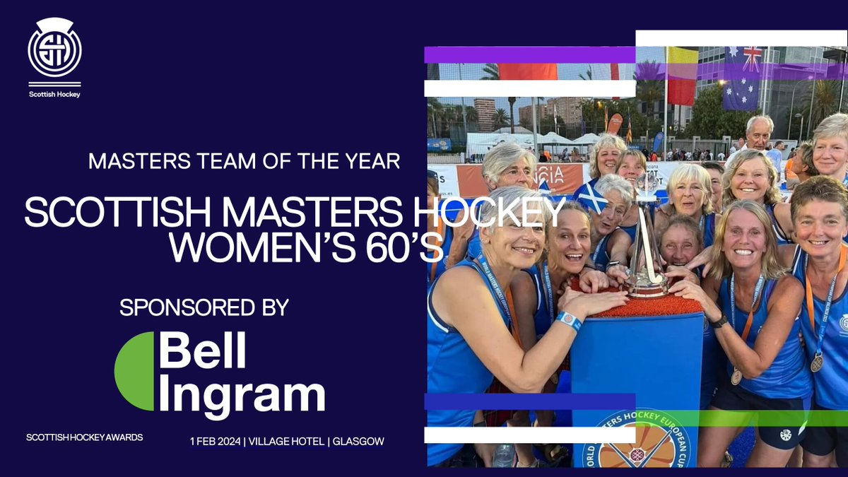 The tremendous success of the Scottish Masters Hockey Women’s 60s continues as they win Masters Team of the Year, sponsored by <a href="/BellIngram/">Bell Ingram</a>!

Well done on an amazing year! #SHAwards
