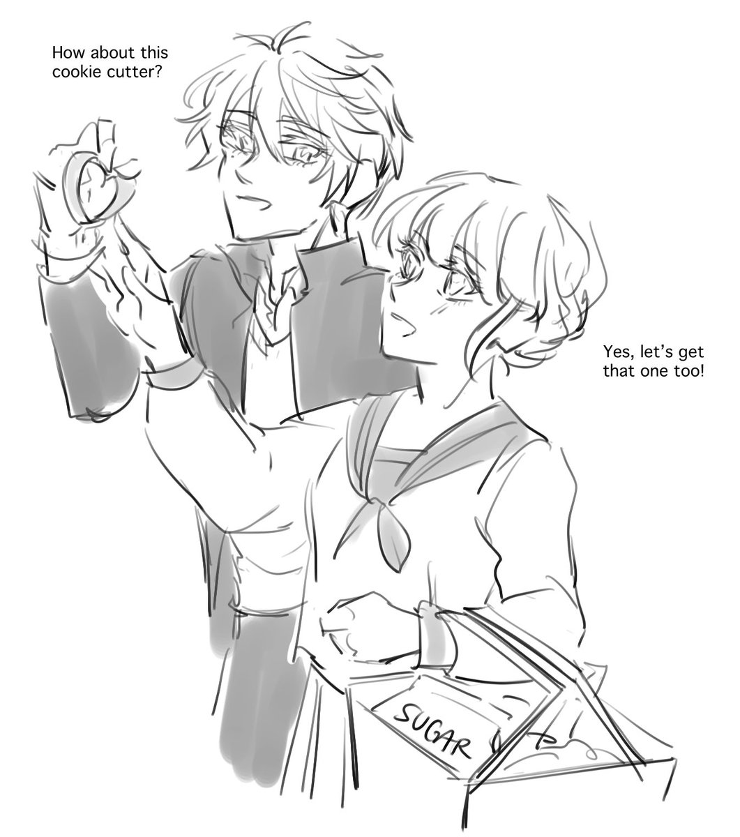 2.13 買い出し 
doodles related to yuumori school au, marking as #spoiler just in case! 
bonde/hudson, liam &amp; louis shopping 
