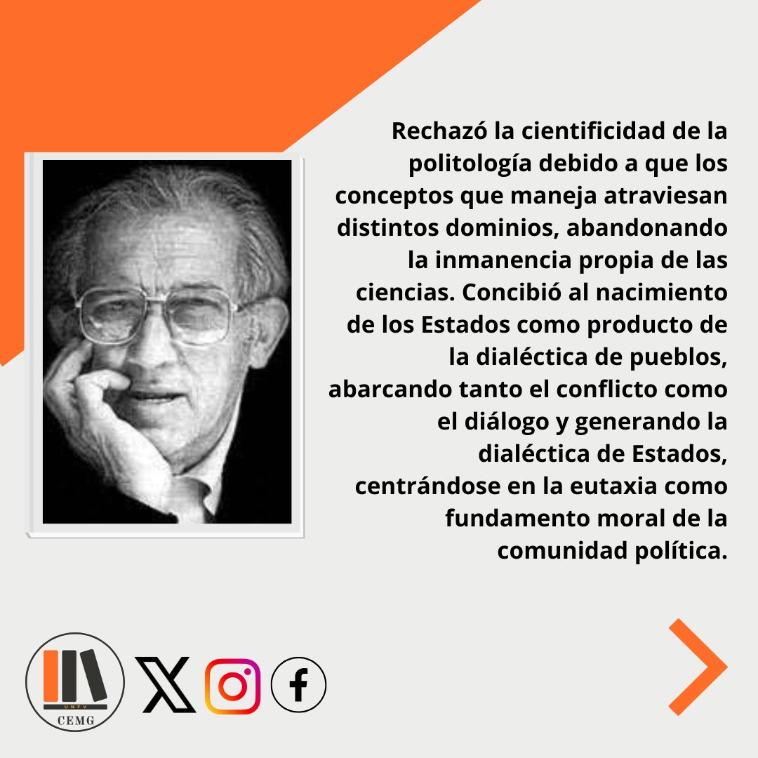 cemg_peru's tweet photo. Los invitamos a conocer el pensamiento del filósofo político español Gustavo Bueno Martinez (1924-2016), un autor interesante de habla hispana quien llegó a publicar diversas obras sobre el pensamiento y la realidad nacional y política de España y Europa. 📷📷📷
#Filosofia https://t.co/OLDmJJHuZt