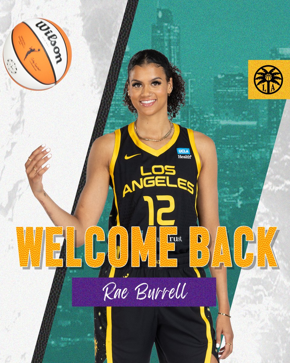 LASparks's tweet image. That Rae of sunshine is staying in LA! ☀️

The Sparks have re-signed Rae Burrell! 

bit.ly/3SqLyl3