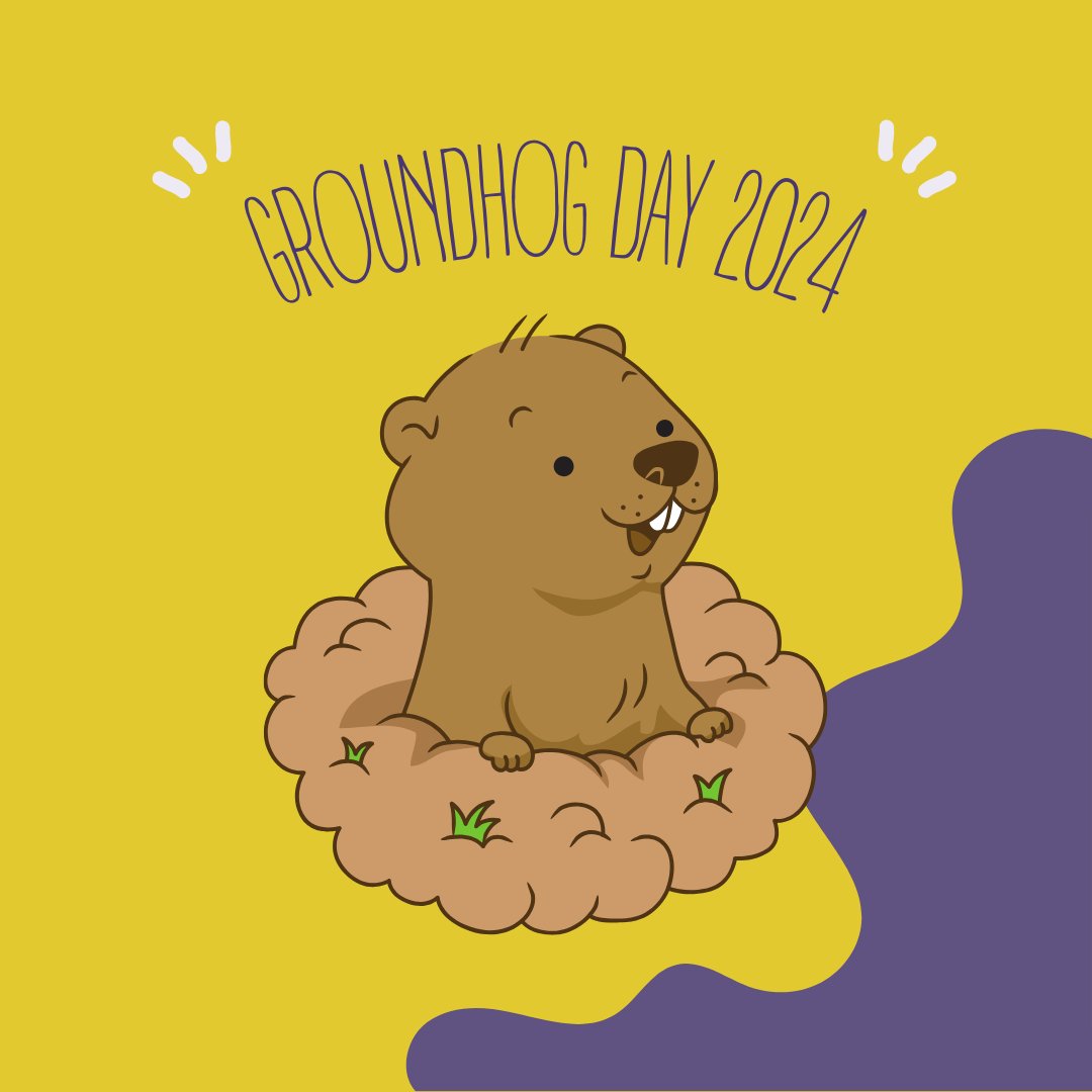 fhassoc's tweet photo. Tomorrow is Groundhog Day! Will Punxsutawney Phil see his shadow, or will we have an early spring? Let us know what you think!

#GroundhogDay #EarlySpring #6moreweeksofwinter #punxutawneyphil #whatdoyoupredict https://t.co/2UdJFd8Y43
