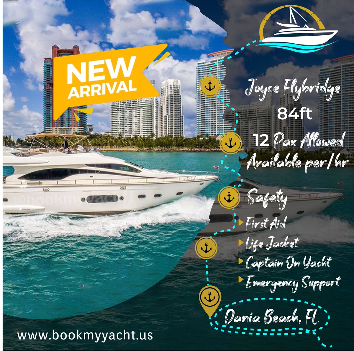 You will undoubtedly be impressed by the most unusual experiences offered by the new arrivals.✅
.
.
.
#BookMyYacht #NewArrivals #BmyClub #JoyceFlybridge #ExperienceTheNext #YachtParty