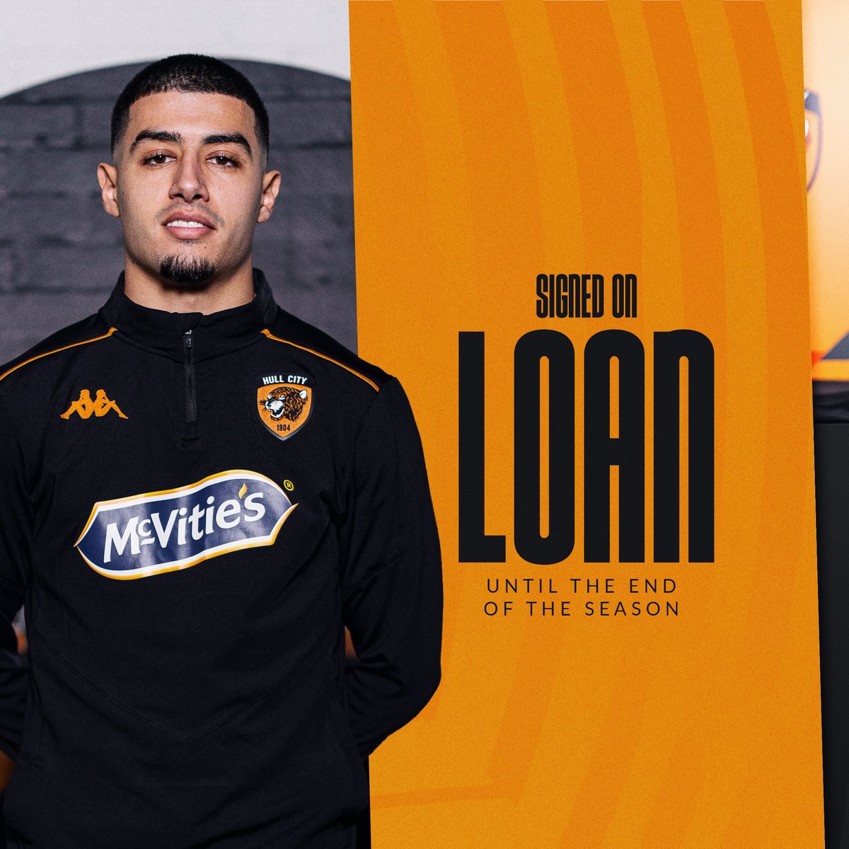 HullCity's tweet photo. ✍️ We are delighted to announce the loan signing of winger Anass Zaroury from Premier League side @BurnleyOfficial.

🤝 Welcome Anass!

#hcafc | Realtor Global