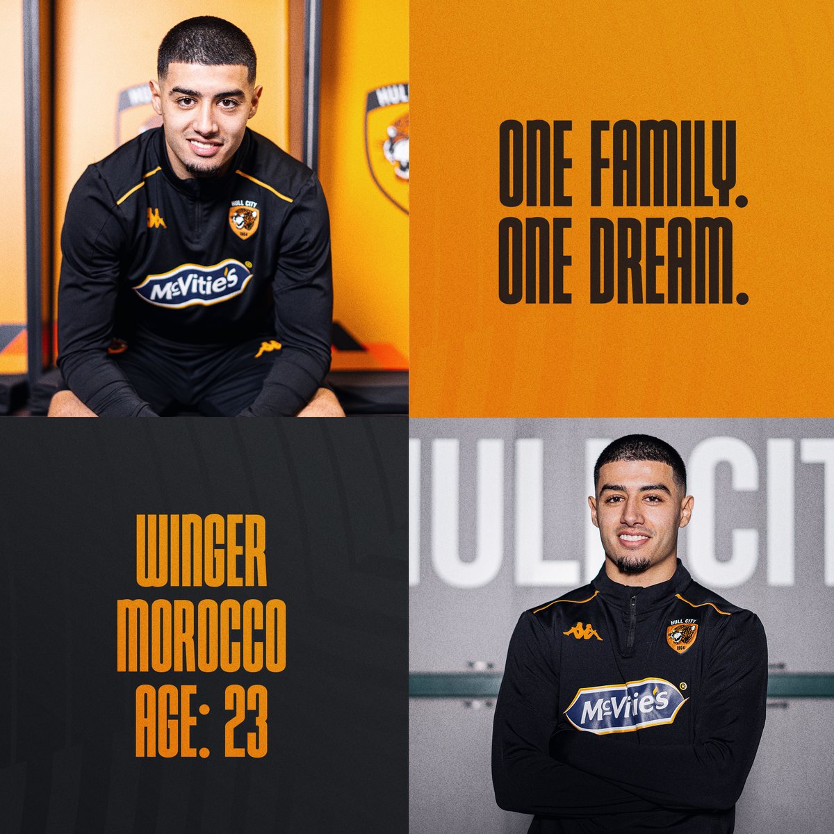 HullCity's tweet photo. ✍️ We are delighted to announce the loan signing of winger Anass Zaroury from Premier League side @BurnleyOfficial.

🤝 Welcome Anass!

#hcafc | Realtor Global