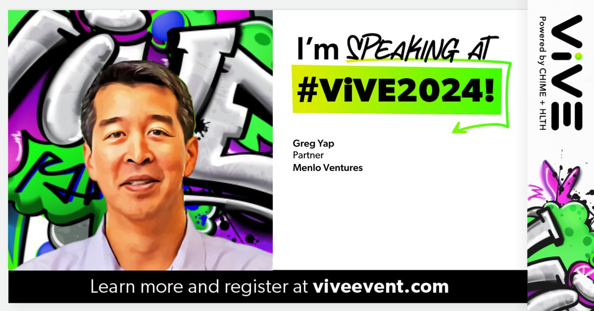 Register now to learn about transformation in healthcare: viveevent.com ATTN: Healthcare founders! Menlo’s Bio and Healthcare partner @grgyap will moderate the Health Tech discussion at #ViVE2024 on Feb 27th at 2 pm, where industry leaders will speak about how we can