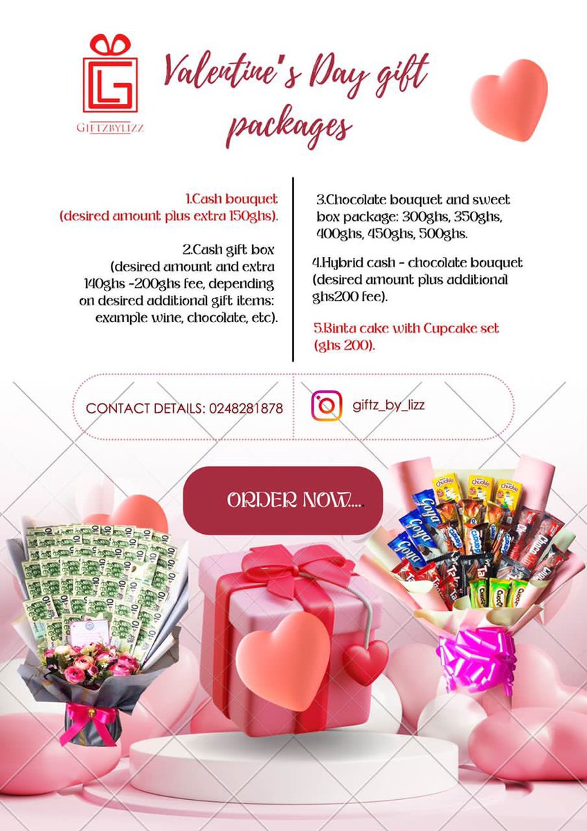 dzabs23's tweet photo. All Packages are available on Pre order bases only . Orders close on the 12th of February. Your money’s worth is guaranteed and delivery/pickup options are both available. #ValentinesDay #giftidea https://t.co/6Kjhr4kc1o