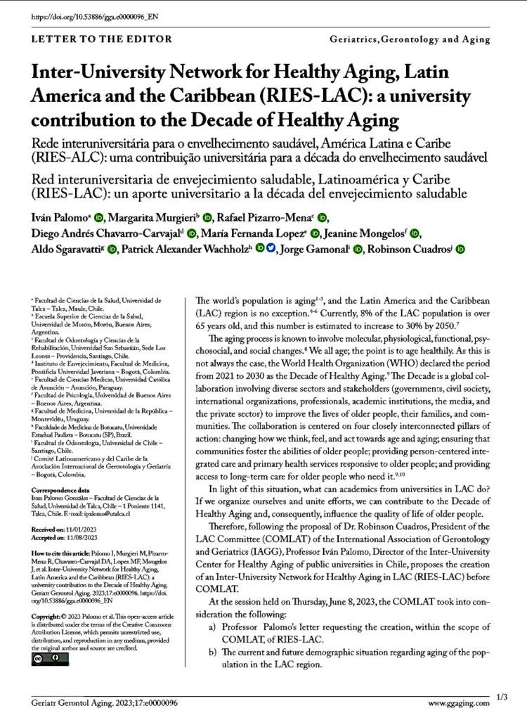 Comité Latinoamericano de Geriatria e Gerontologia tweet media