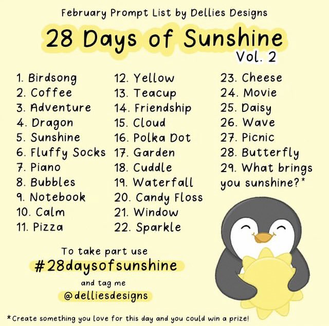 By_Colette's tweet image. Day one of @delliesdesigns #28DaysOfSunshine is Birdsong. 

#Artist #PromptList #Challenge #Birds