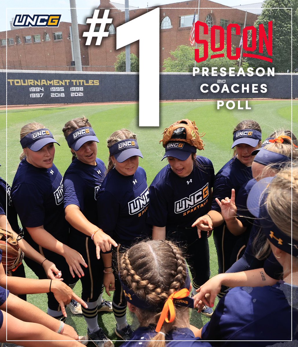 UNCGSoftball's tweet photo. Team 3⃣9⃣ reporting for the 2024 season atop the SoCon Preseason Coaches' Poll! 

Time to put it all out there!

📰 https://t.co/SzB1upZ8Ku
#letsgoG https://t.co/SLgvTataVx