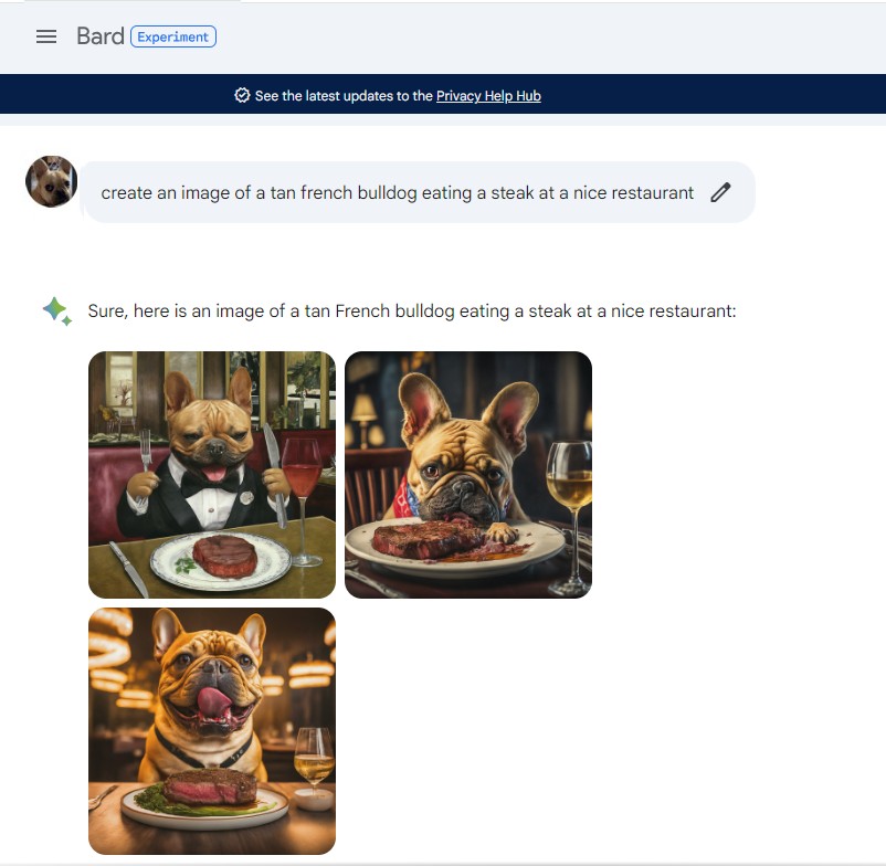 FBPearl's tweet photo. And thanks to @Google Bard for launching image generation on my birthday! It's a great gift and I've been having fun with it! https://t.co/CT1STgEqbL