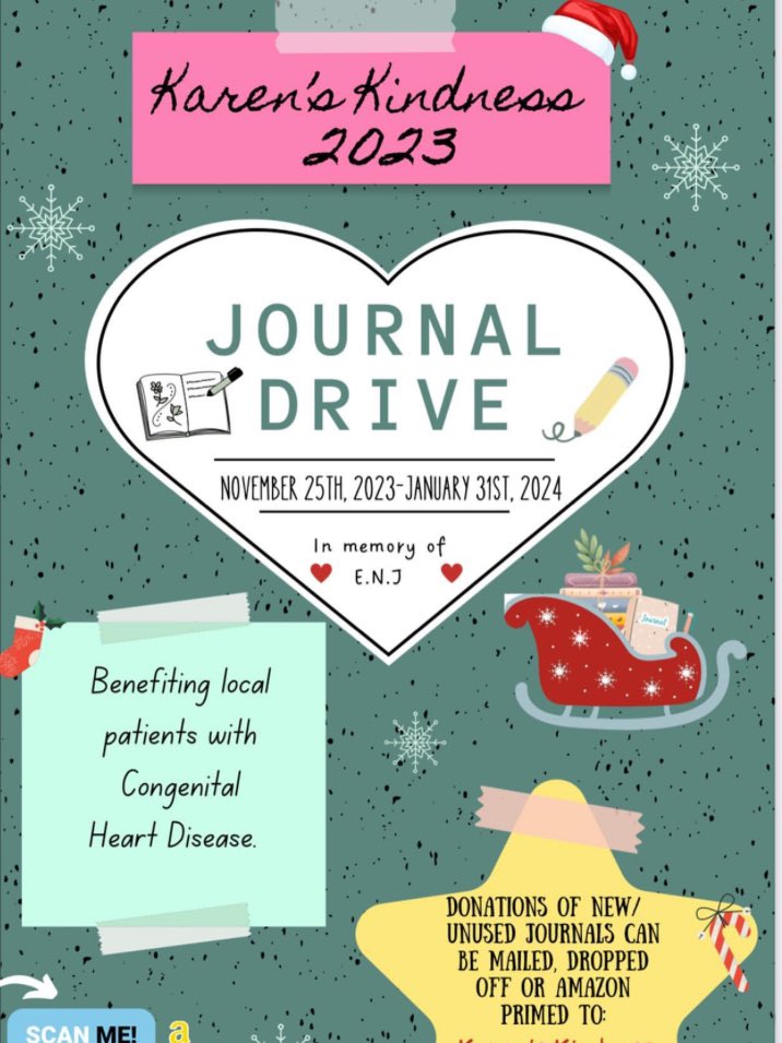 MKalbackerLCSW's tweet photo. Amazed by our kind &amp; thoughtful pt with ACHD who initiated a Journal Drive in honor of her mother &amp; a friend w CHD. These 353 journals will be shared w MSH ACHD pts and will serve as a tool for stress relief, medical note taking, &amp; reflection : ) @AliZaidiMD @MountSinaiHeart https://t.co/uYkWmuYP8W