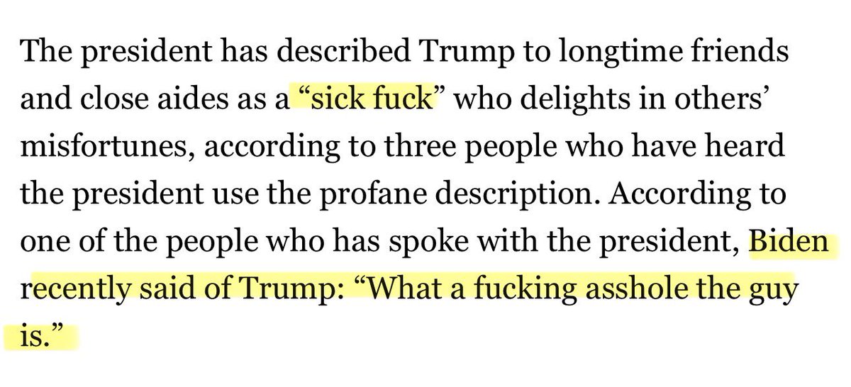 Biden is right Trump is a “sick fuck” and a “fucking asshole”