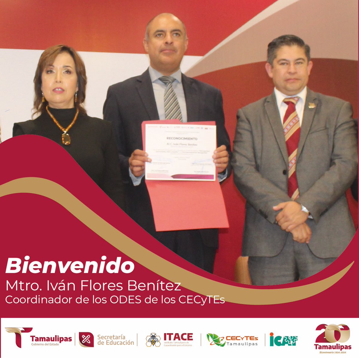 ITACETam's tweet photo. El #ITACE que encabeza la Dra. Claudia Anaya Alvarado y todo su equipo le da la más cordial bienvenida al Mtro. Iván Flores Benítez, como nuevo Coordinador de los ODEs de los #CECyTEs.
#CECyTETamaulipas #OrgullosamenteITACE
#OrgullosamenteCECyTEs https://t.co/7TTdfBXEum