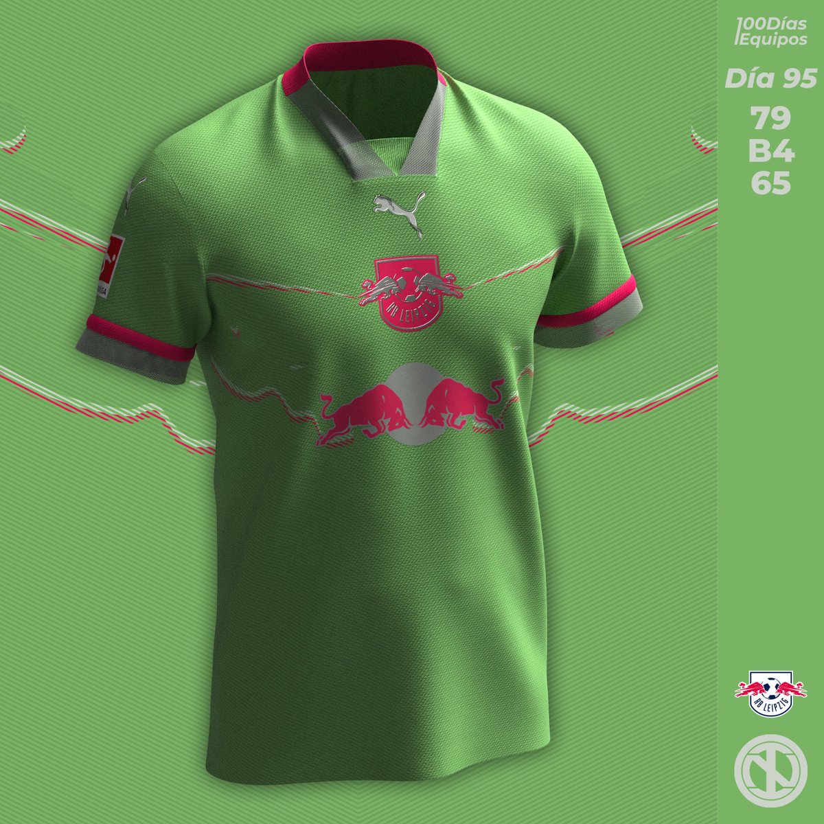 designedbyONI's tweet photo. RB Leipzig | Third Kit
It features a subtle bulls graphic in green with silver and magenta shadows on the front, with silver and magenta also used for all applications and trims.

#100Días100Equipos #Día95 https://t.co/xElVS3qywf