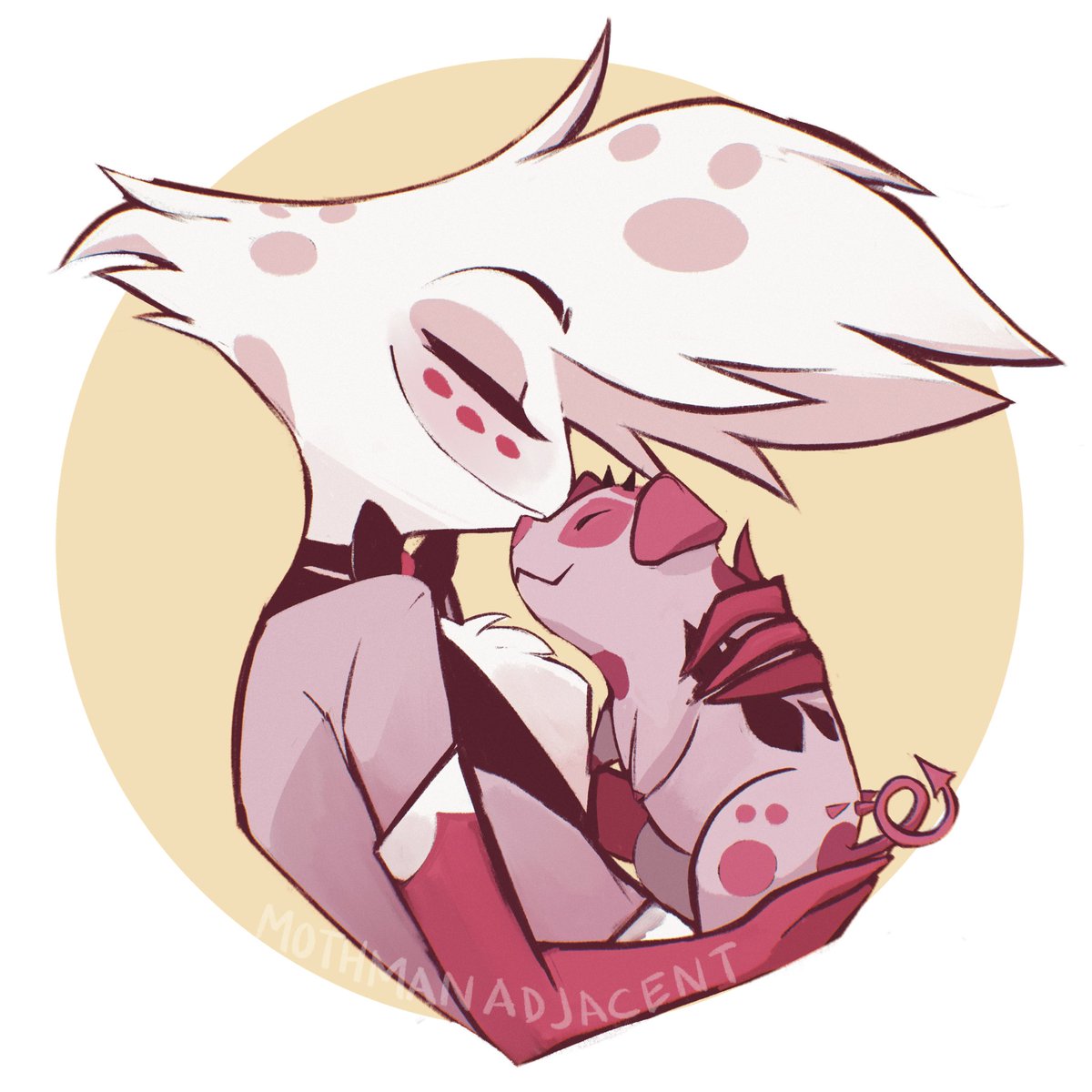MothMommyy's tweet photo. Angel Dust fluff as requested. This did help my mood quite a bit ngl 🥹 #HazbinHotelAngelDust #hazbinhotel #hazbinhotelfanart #hazbinhotelfatnuggets https://t.co/FEmIxsyfYm