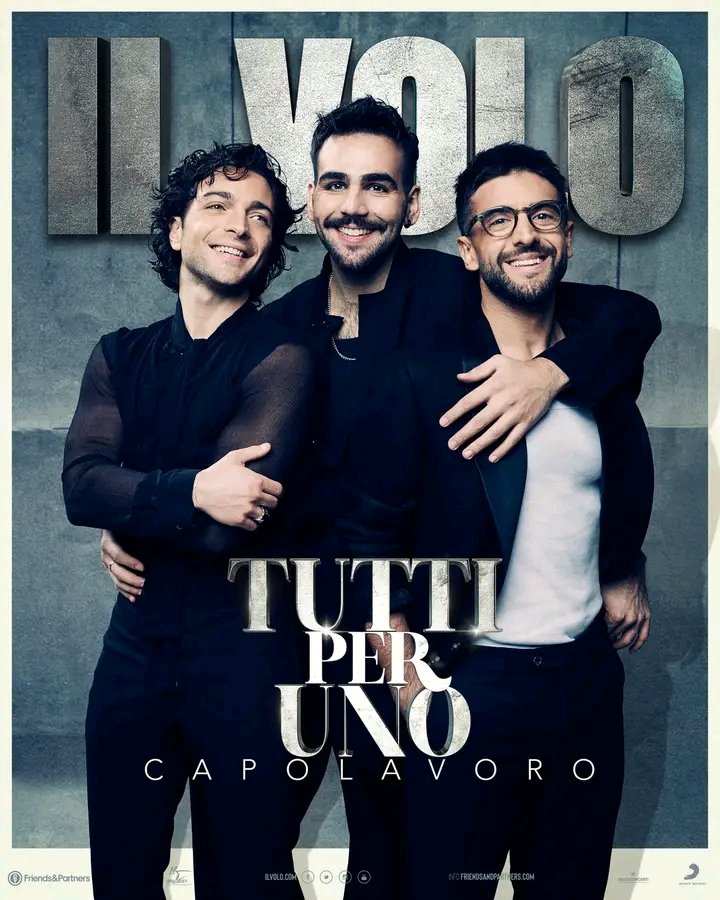 Report by @ilvolomusic 
TUTTI PER UNO - CAPOLAVORO 🌟. Italia 2024.

#TuttiPerUnoCapolavoro #Capolavoro 🌟 #IlVolo Friends and Partners