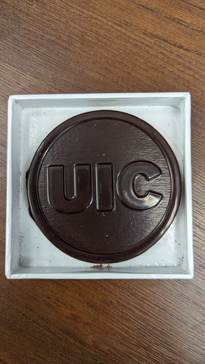 Never seen a UIC chocolate until today. 🍫