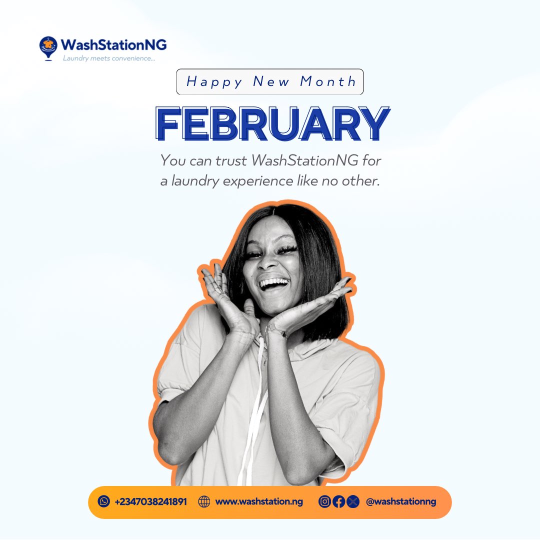 washstationng's tweet photo. Happy New Month from us 🎉 You can trust us for a laundry experience like no other!
#laundryredefined #laundromat #laundromatinlagos #washstationng https://t.co/xtLjq0DtEs