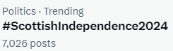 rogerlwhite's tweet photo. Trending. The latest of a long line of similar hashtags beginning, if my memory's correct, with #indyref2018. This is as unrealistic as all the others. In fact this latest is just plain ridiculous. https://t.co/lB9HuqzrwD