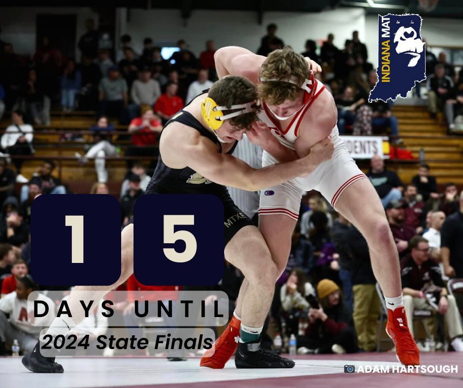 IndianaMat's tweet image. The first day of February and the state finals are in sight! 

#StateFact There are 15 wrestlers with experience under the lights in this year's state tournament field.

#IndianaWrestling #Wrestling #IndianaMat #800lbGorilla #INWrState24