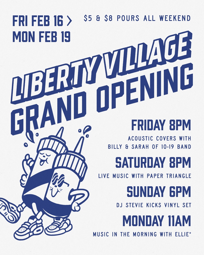 LFBrewery's tweet photo. Left Field Liberty Village GRAND OPENING and Leslieville FAN APPRECIATION WEEKEND 🎉 🎉

We have tons of fun planned for you at both locations all weekend long from daily live entertainment, Left Field Liberty Village Kitchen pop-ups at Wagstaff and $5 &amp; $8 pours all weekend!
⁠ https://t.co/61fEx8gXaA