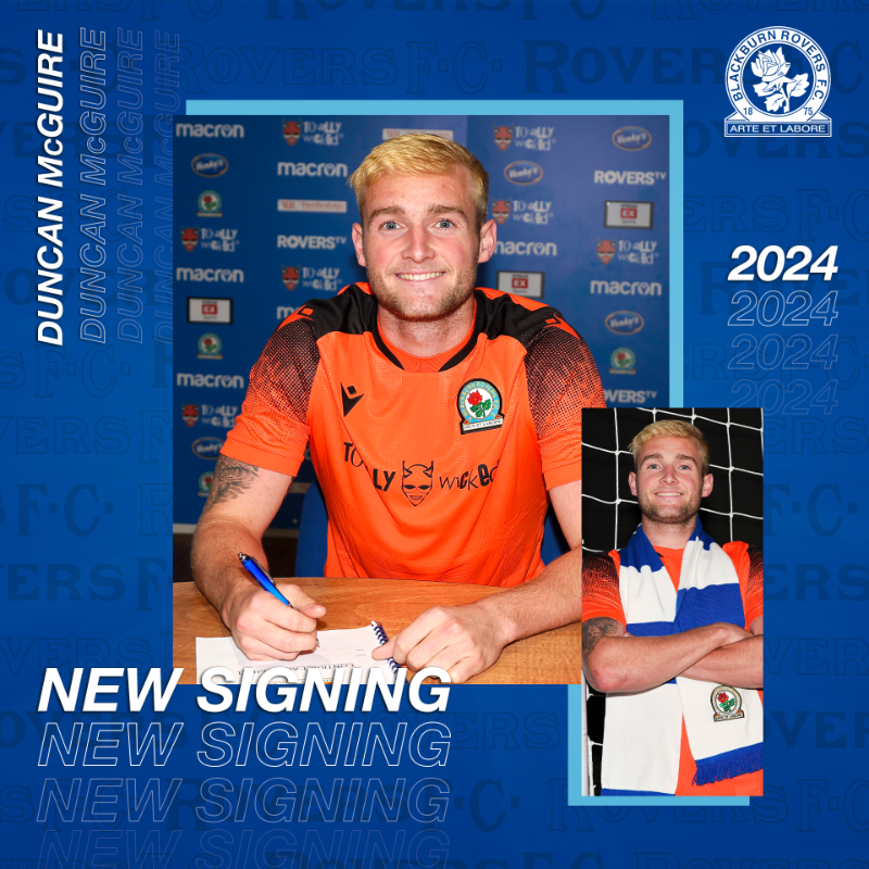Rovers's tweet photo. ✍️ We are delighted to unveil the signing of striker Duncan McGuire from MLS side Orlando City, subject to international clearance and visa requirements being approved.

Welcome, @DuncanMcGuire5! 🇺🇸

#Rovers 🔵⚪️