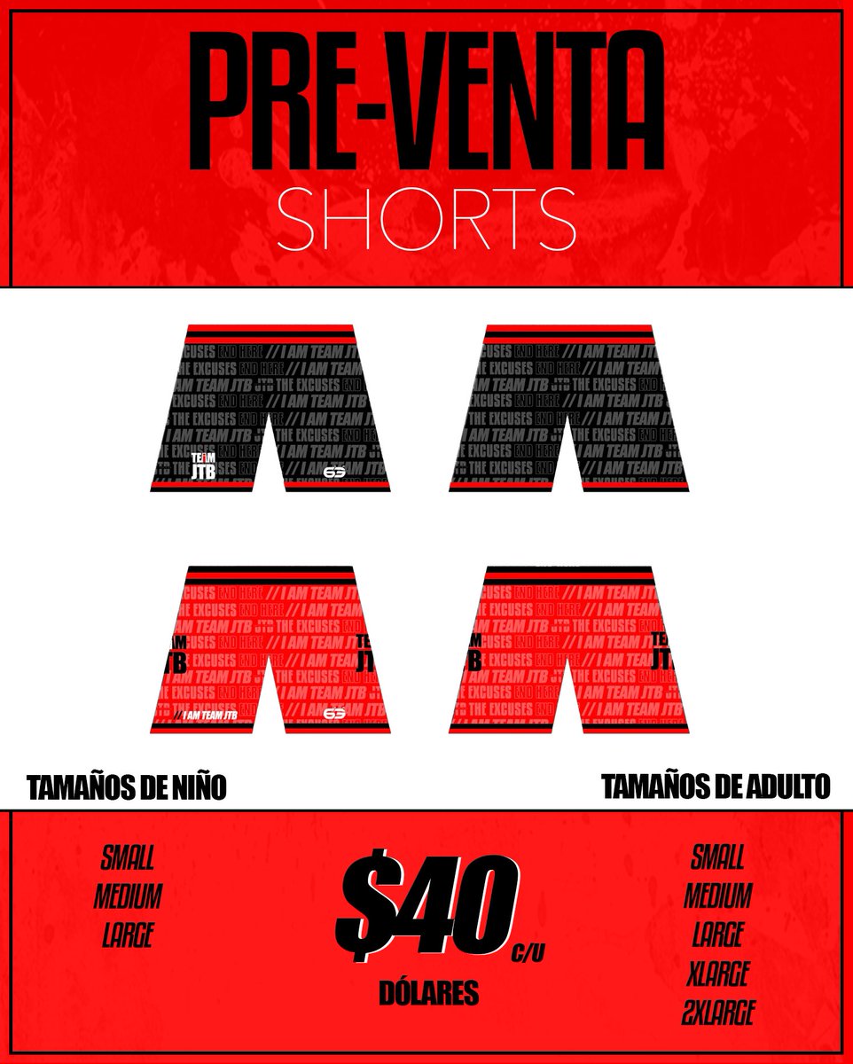 JT_Basketball's tweet photo. PRE-VENTA! SHORTS

CONSTANTEMENTE NOS PREGUNTAN CUANDO TENDREMOS PIEZAS DE ROPA PARA LA VENTA. AQUÍ NUESTRA PRIMERA PIEZA PARA ESTE NUEVO AÑO. ¡OBTÉN EL TUYO HOY! DISPONIBLE EN TAMAÑO DE NIÑO Y ADULTO. PRECIO DE LANZAMIENTO $40 DÓLARES C/U. SOLO 30 PIEZAS DISPONIBLES. #IAMTEAMJTB https://t.co/ewQYadffy9