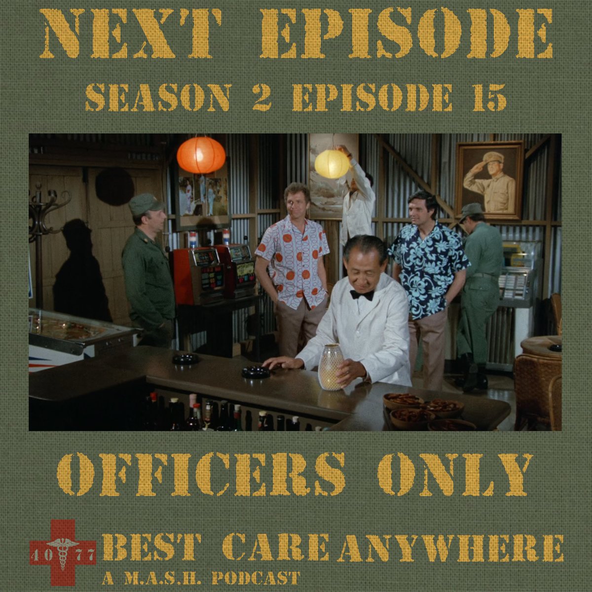 NEXT RPISODE: 'OFFICERS ONLY' S2 E15

The 4077th saves a generals son so naturally, they get a full bar and lounge as a reward! A silly little episode with some good comedy. What are your thoughts? Leve us your ratings below!
#OfficersOnly #MASH4077 #BestCareAnywhere