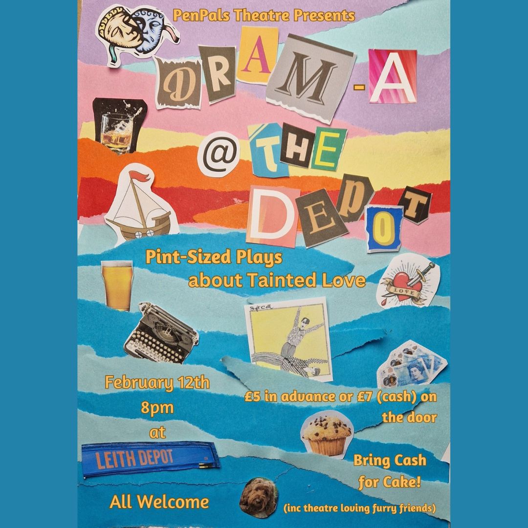 PenPalsTheatre's tweet photo. 📢 New Writing fanfare📢
 Beat the Winter blues &amp; come on down for an alternative Valentines night @leithdepot
Follow the eventbrite link for tickets, £5 in advance, £7 on the door
https://t.co/d7JwBpWnwB
Exciting times
#pintsizedplays #newwriting #playwrighting https://t.co/kyH73eAevM