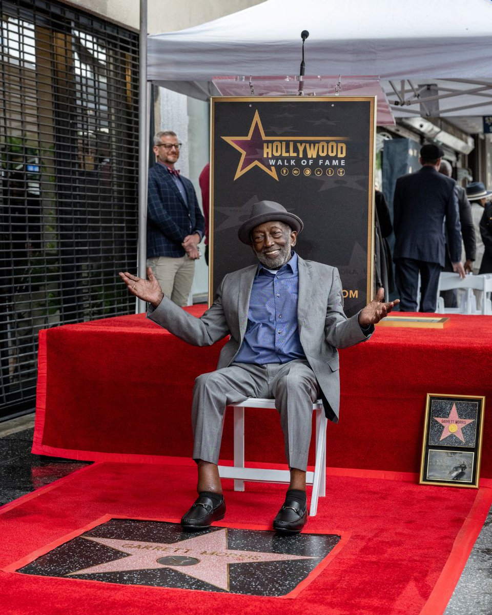 strongblacklead's tweet photo. A life full of accomplishments ✨ The legendary Garrett Morris received his well-deserved flowers and star on the Hollywood Walk of Fame today, congratulations @_GarrettMorris! https://t.co/uZqb1jouZ8
