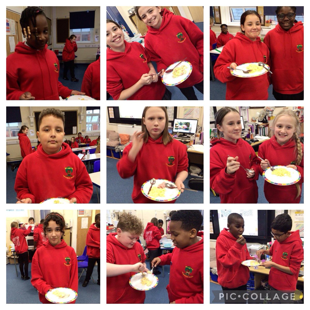 RoebuckSchool's tweet photo. Oak Class have been learning how to scramble eggs, as part of their #healthyeating and #cooking lessons in #DesignTechnology. They worked really well together and also learned about the different #farmingmethods of UK eggs. Well done Oak! Top work from all of you! 🍳 https://t.co/pLj7ldpJCK