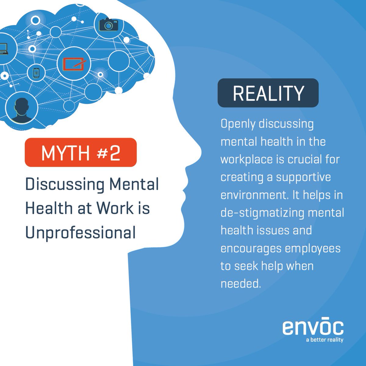 envoc's tweet photo. Let's debunk the myths around mental health! 🧠
At Envoc, we're reshaping the story by prioritizing mental health. Our office is a safe space where conversations flow, and support is non-negotiable. Ready to be a myth-buster with us?

#Envoc https://t.co/auvp38hZ8X