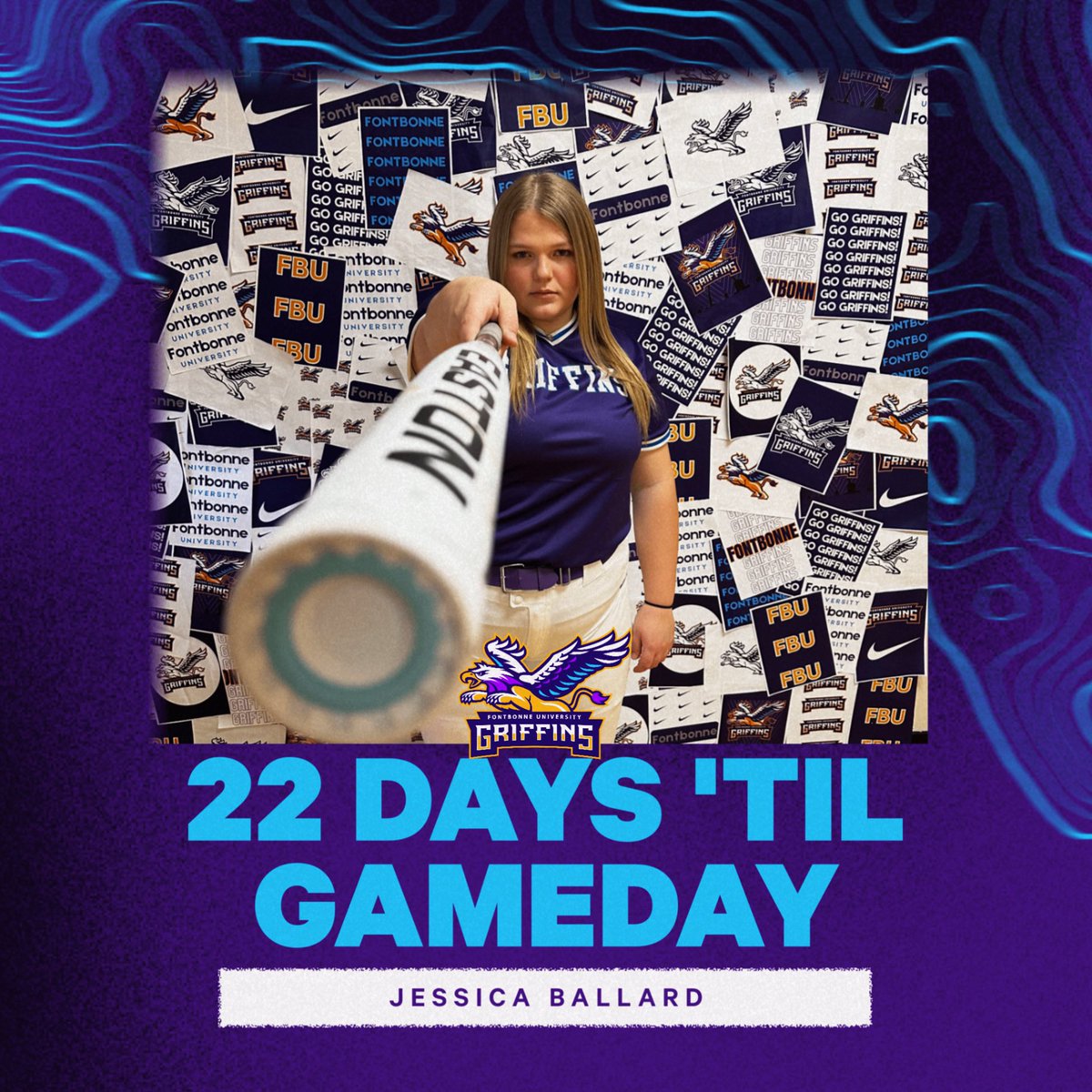 22 days until the Griffins take the field 💪🏼💜🩵