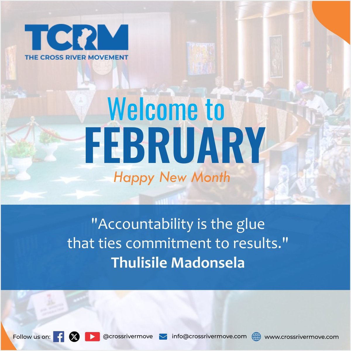 Accountability is a key component of good government 👏 

Happy New Month!

#TCRM #thecrossrivermovement #GoodGovernance #Accountability