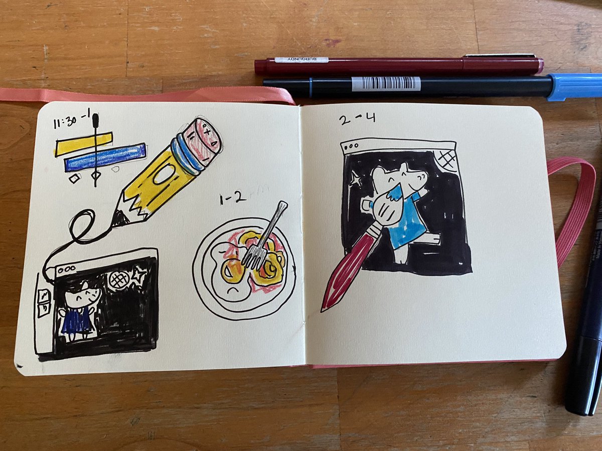 The #hourlycomicday drawings I forgot to share.