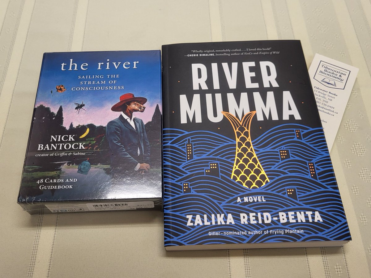 Tidewater_Books's tweet photo. We have a couple of great #CanLit pics for #RiverDay! 'River Mumma' by @Literati167 & 'The River: Sailing the Stream of Consciousness, Cards' by Nick Bantock💕🇨🇦📚
https://t.co/WtFcBxbts9
@penguincanada @llewellynbooks #IReadCanadian #ShopSmall #ShopLocal #ShopNB #ShopIndie https://t.co/Kc8PVEzKqy
