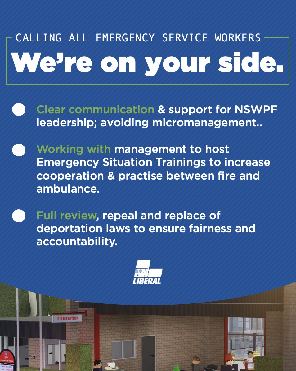 🚨 Emergency services form the heart of Australia, so it's important we have their back!

Vote to keep law and order with the Liberals, or risk the LSP decimating Byron Bay with rampant crime and corruption.

Vote ⬇️
roblox.com/games/51066755…