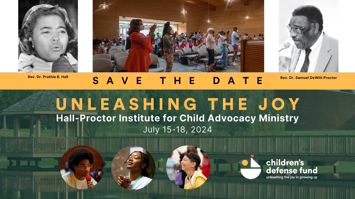 ChildDefender's tweet photo. In just a few months, we’ll be back at #CDFHaleyFarm for our beloved Hall-Proctor! This year, we're focused on “Unleashing the Joy!” It's a topic the 2024 Great Preachers can't wait to dissect. Save the date and join us on the Farm, July 15-18. Learn more: https://t.co/iLb00v66a6 https://t.co/Rk0wICBqNg
