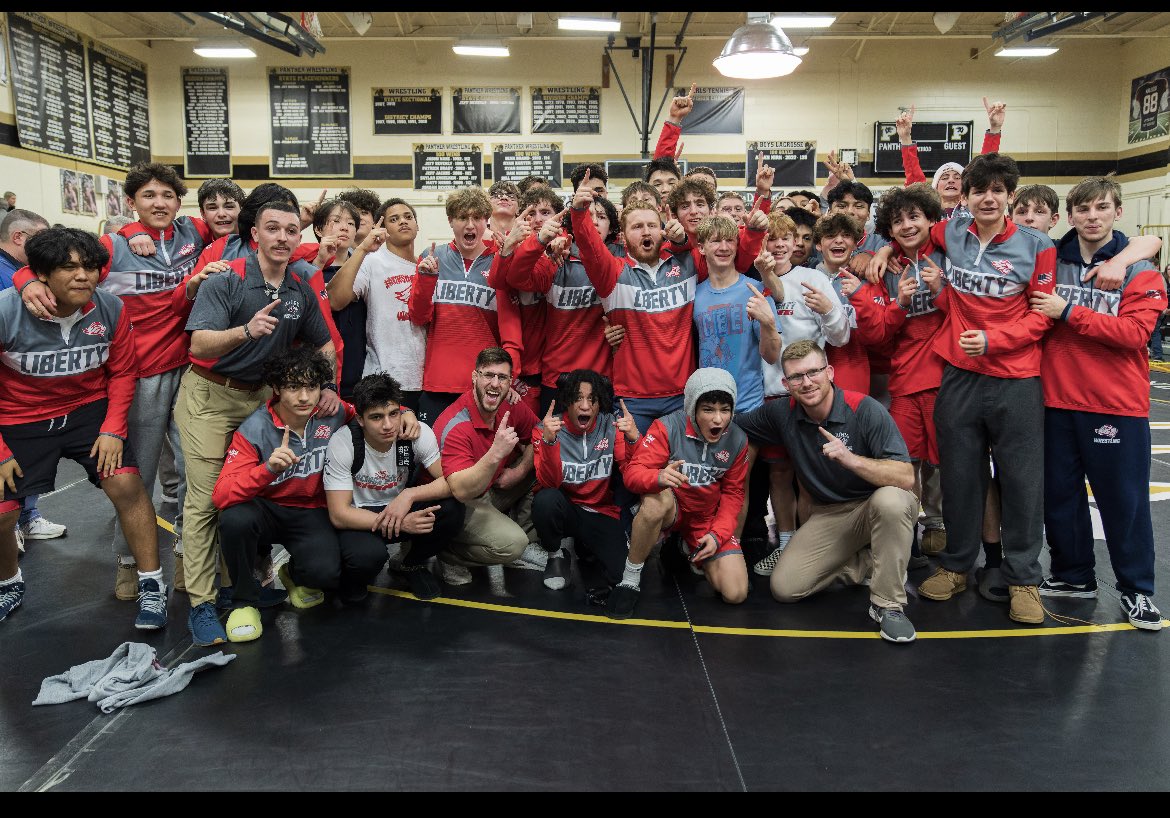 Congratulations to the Jackson Liberty Wrestling team for capturing the B-South Division title by defeating Point Pleasant Boro!