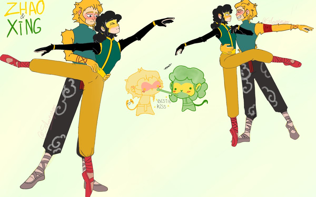 Eyes_005's tweet photo. โ๏ธ๐ธ
They two little Friends are couple ballet dancing, are sooooo cute (โ ย โ โโ โฟโ โโ ย โ )โ โก
Xฤซng belongs: @Ranchana02
.
.
.
.
(And Yep, Zhao and Dฤn are not oclmk, i just say it)
#ocmonkey #monkeydraw #ocart https://t.co/ZEO3uabLFC