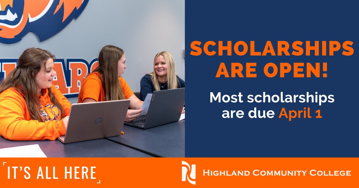 Find scholarships and apply at highland.edu/admissions/fin…