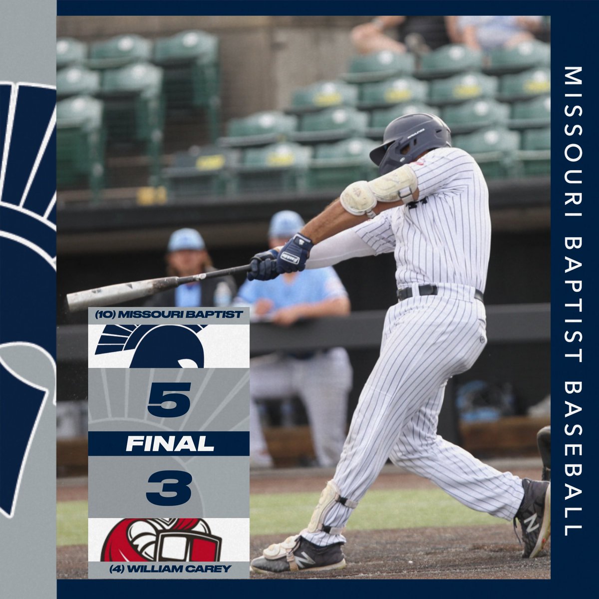 Robinson and Adams go yard and the Spartans open the season with a 5-3 win over No.4 William Carey. Brady Stephan is solid in relief and picks up his first win of the season. The Boys of Spring will sleep fast and be back at it in Hattiesburg tomorrow at Noon for two.

#SpartanUp