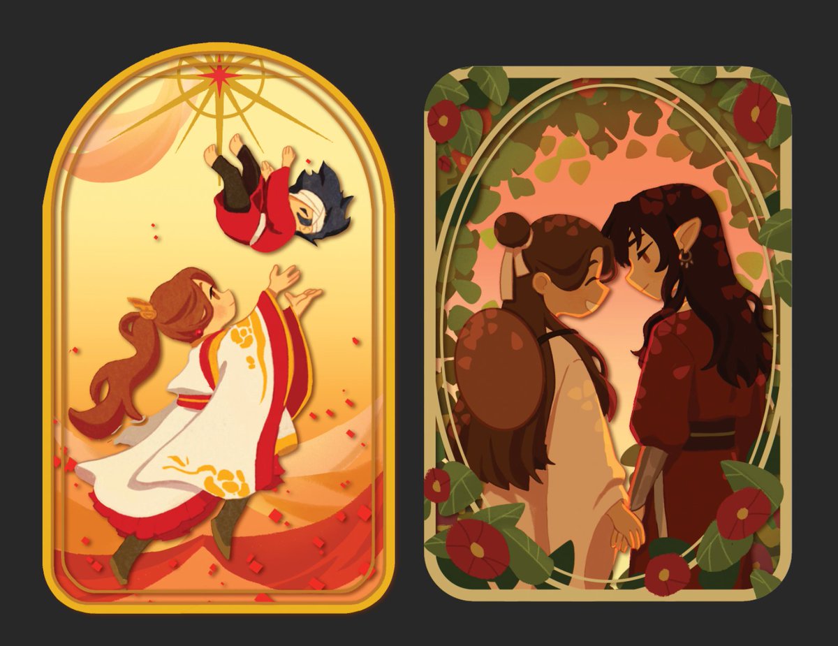ginkohs's tweet photo. tgcf hualian acrylic charms i designed for my next st0re launch! they're gonna have a layered 3D effect and hopefully a semi-transparent bg https://t.co/0diWR48zla