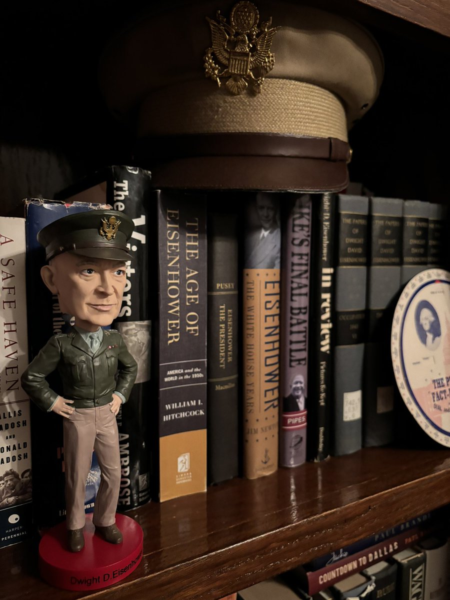 presidencies89's tweet photo. Weโre officially welcoming the Ike bobblehead into the presidential library collection. Only six more to go (including two non-consecutive Cleveland bobbleheads)! #POTUS34 #Eisenhower #Ike https://t.co/Z7tHT7PyKm